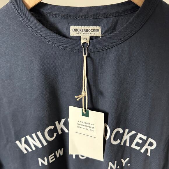 Knickerbocker New York Core Logo Navy T-Shirt XS NEW Short Sleeve Cotton Tee NYC - Picture 5 of 6